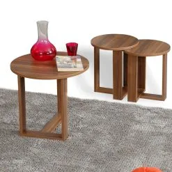 3-osainen Sohvapöytä Kalune Design Mira, Tummanruskea -Olohuoneen kalusteet myymälä 3 osainen sohvapoyta kalune design mira tummanruskea 8c22b palaute reference