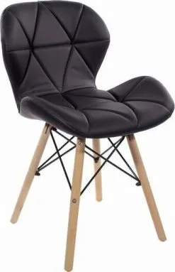 4-tuolisetti Lago, Musta/vaaleanruskea