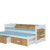 Adrk Furniture Tiarro Lastensänky 80x180 Cm Sivusuojalla Valkoinen/ruskea