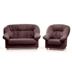 Aleksandra 2 + 1 Pehmustettu Kalustesarja, Antiikkipunainen 1590, , Antiik Punane 1590, Jalad - Pöök