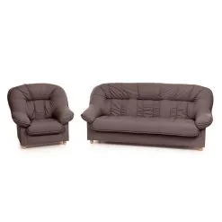 Aleksandra 3 + 1 Pehmustettu Kalustesarja, Ruskea 8040, , Pruun 8040, Jalad - Kask