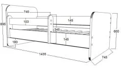 Amila ALEX 7 Patjallinen Sänky (140 Cm X 70 Cm) + Liinavaatelaatikolla Ja Irrotettavissa Olevalla Suojakaiteella -Olohuoneen kalusteet myymälä alex 7 patjallinen sanky 140 cm x 1fd6e hinta reference