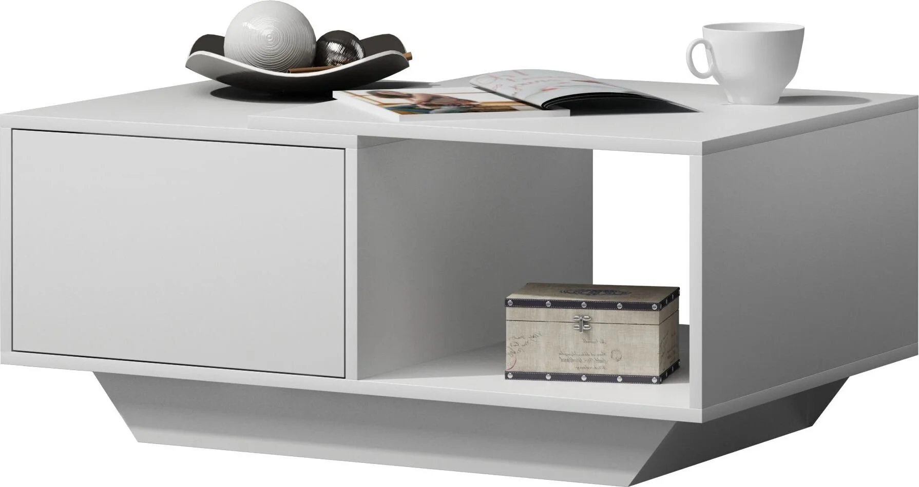 Alto-sohvapöytä, 42 X 60 X 90 Cm, Valkoinen 1 Alto-sohvapöytä, 42 X 60 X 90 Cm, Valkoinen