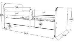 Amila AMI B -sänky Patjalla, 140 X 70 Cm -Olohuoneen kalusteet myymälä ami b sanky patjalla 140 x 70 5d480 hinta reference