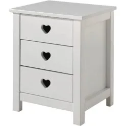 Aatrium Amori Amna1314 Yöpöytä 3s, Valkoinen MDF