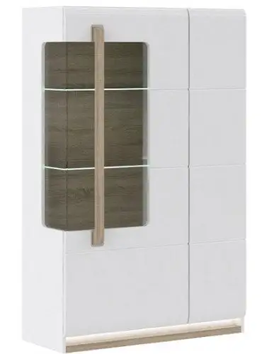 Forte Attention 51 Vitriini, Sonoma Tammi/valkoinen 1 Forte Attention 51 Vitriini, Sonoma Tammi/valkoinen