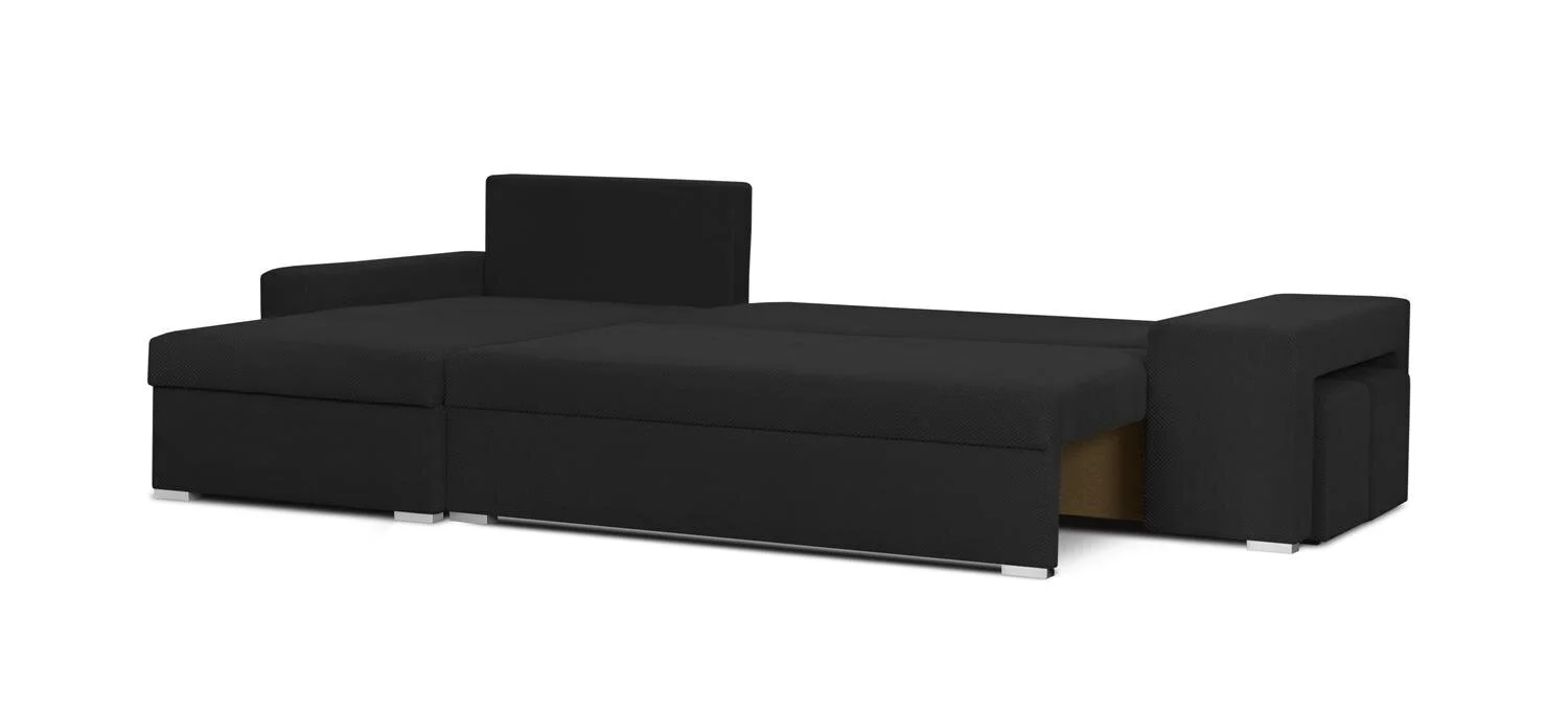 Bellezza Dex -kulmavuodesohva, 236 X 85 X 140 Cm, Musta 3 Bellezza Dex -kulmavuodesohva, 236 X 85 X 140 Cm, Musta - Image 3