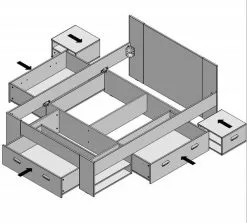 Forte Bob Sänky, 140 X 200, Sonoma Tammi/valkoinen -Olohuoneen kalusteet myymälä bob sanky 140 x 200 sonoma tammivalkoinen f5b54 netistai reference