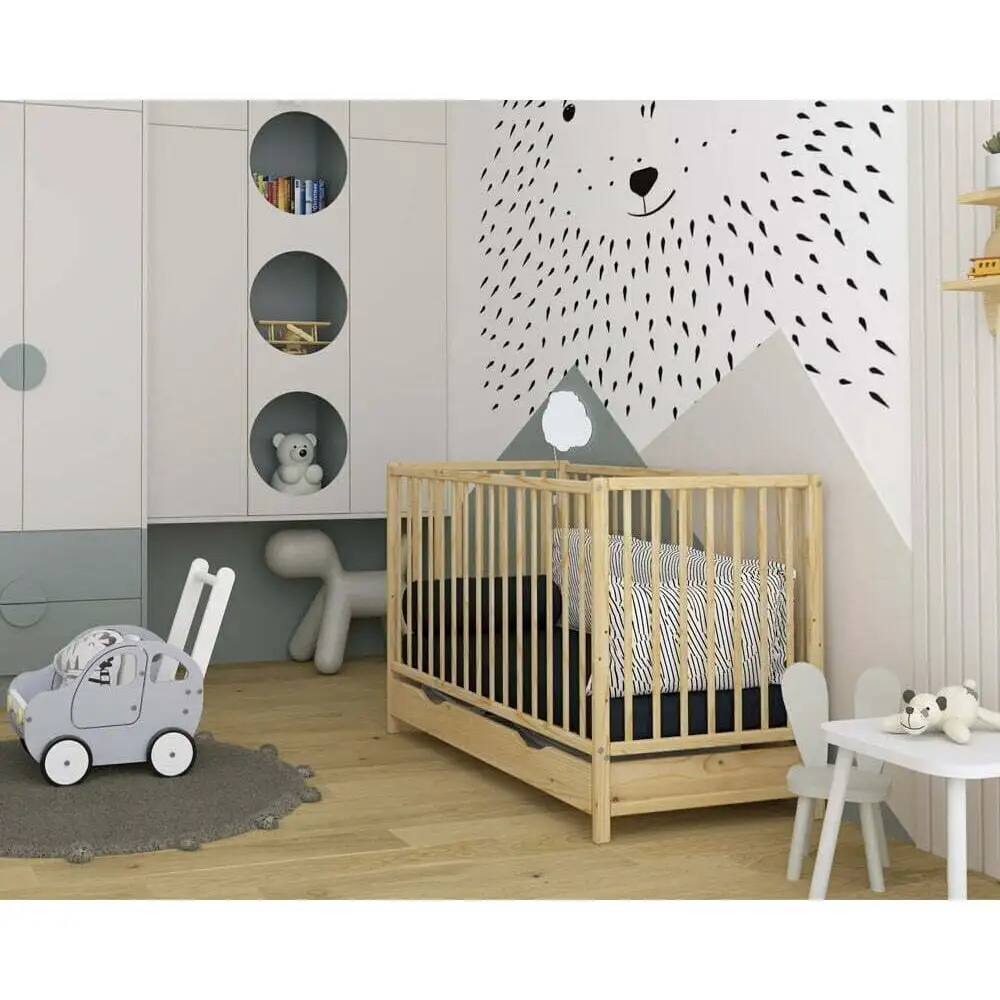 Bobas Magda -vauvansänky Säilytyslaatikolla, 120x60 Cm, Ruskea 2 Bobas Magda -vauvansänky Säilytyslaatikolla, 120x60 Cm, Ruskea - Image 2