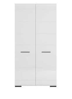 Black Red White BRW Fever 2D-vaatekaappi, 100 X 55 X 200 Cm, Valkoinen