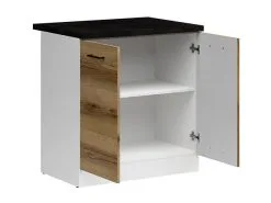 Black Red White BRW Junona Line 2D 80, Valkoisen /ruskean Värinen Keittiökaappi -Olohuoneen kalusteet myymälä brw junona line 2d 80 valkoisen ruskean ef2ae netistai reference