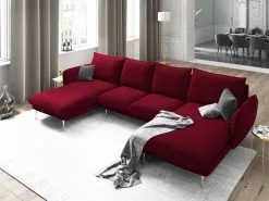 Cosmopolitan Design Vienna 6S Kulmasohva, Punainen/kulta -Olohuoneen kalusteet myymälä cosmopolitan design vienna 6s kulmasohva punainenkulta 9341a osta reference