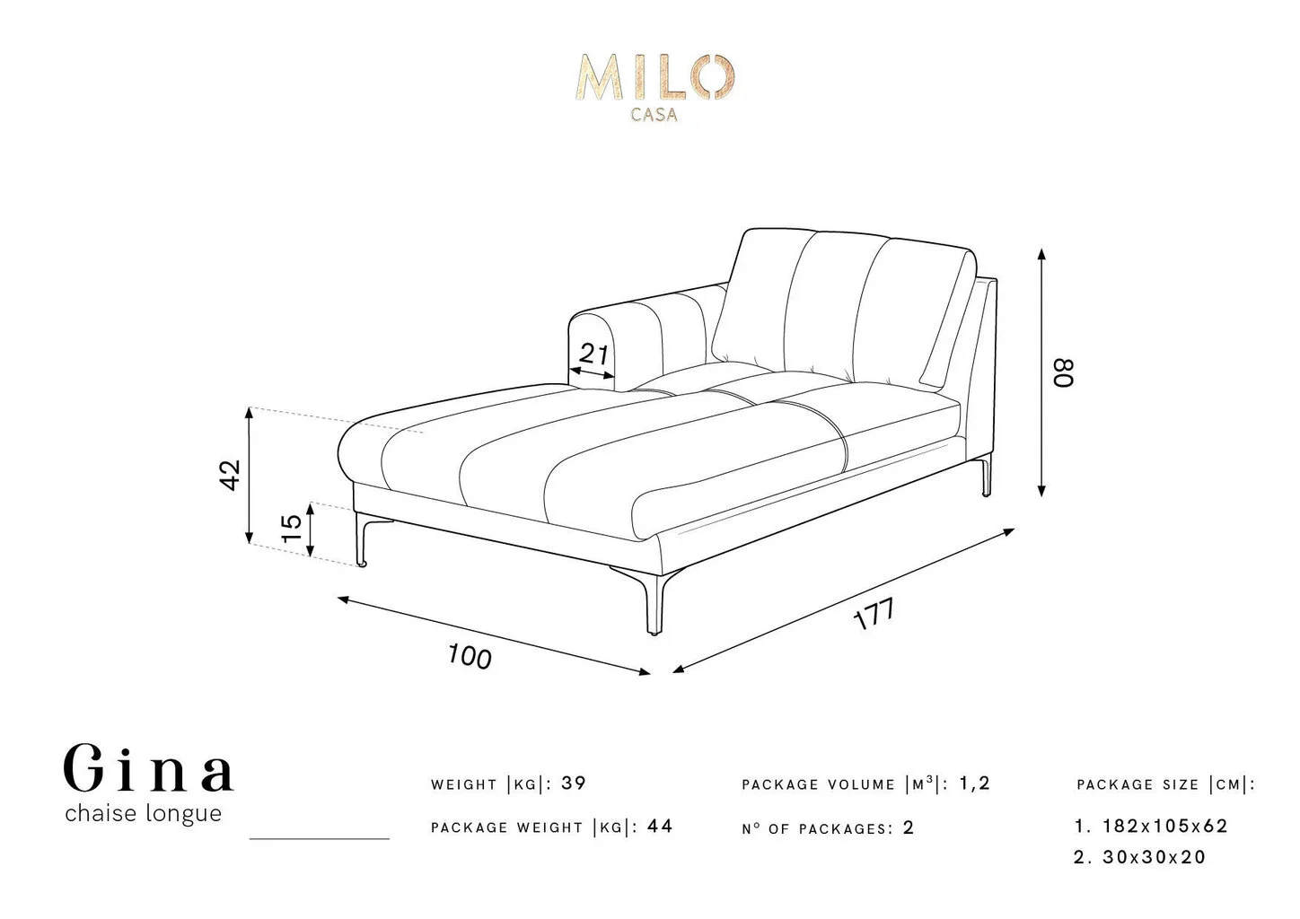 Couture Milo Casa Gina, Harmaa 6 Couture Milo Casa Gina, Harmaa - Image 6