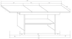 Meblocross Dallas-jatkopöytä, Ruskea / Musta Korkeakiilto -Olohuoneen kalusteet myymälä dallas jatkopoyta ruskea musta korkeakiilto 246a6 netistai reference