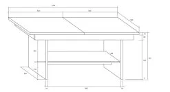 Meblocross Dallas-jatkopöytä, Ruskea / Musta Korkeakiilto -Olohuoneen kalusteet myymälä dallas jatkopoyta ruskea musta korkeakiilto 95212 palaute reference