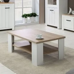 Forte Elara-sohvapöytä, Valkoinen-bianco Tammi -Olohuoneen kalusteet myymälä elara sohvapoyta valkoinen bianco tammi 4defc hinta reference