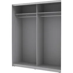 Forte Dederik Vaatekaappi, Valkoinen/musta -Olohuoneen kalusteet myymälä forte dederik vaatekaappi valkoinenmusta 50f5a palaute reference