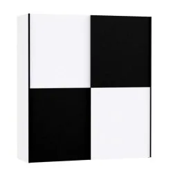 Forte Dederik Vaatekaappi, Valkoinen/musta