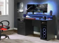 Forte Tezaur B213B3 Tietokonepöytä, Musta