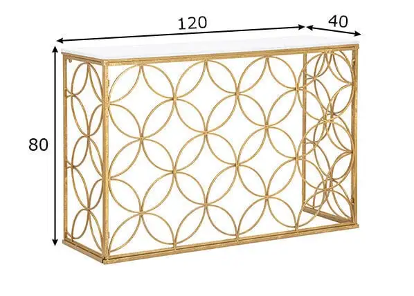 Glam-sivupöytä, Kultainen / Musta 2 Glam-sivupöytä, Kultainen / Musta - Image 2