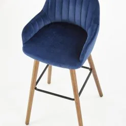 Halmar H93, Sininen/tammisen Värinen Baarijakkara -Olohuoneen kalusteet myymälä h93 sininentammisen varinen baarijakkara 7337a netistai reference