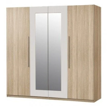 Forte Helen Vaatekaappi, Sonoma Tammi/valkoinen 1 Forte Helen Vaatekaappi, Sonoma Tammi/valkoinen