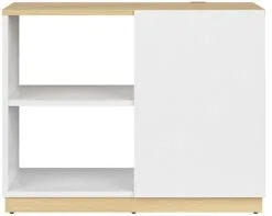 Black Red White Hylly Denton 100, Valkoinen/tammi