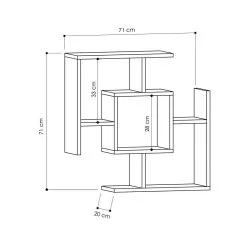 Hylly Kalune Design Parantez, Harmaa -Olohuoneen kalusteet myymälä hylly kalune design parantez harmaa 1aaeb hinta reference