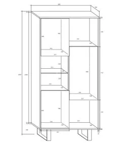 Meblocross Hylly King B, Ruskea/valkoinen. -Olohuoneen kalusteet myymälä hylly king b ruskeavalkoinen 7bbb1 hinta reference