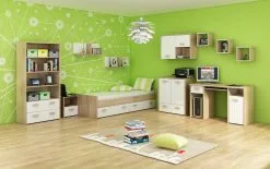 Meblocross Hylly Kitty 09, Tammi / Valkoinen -Olohuoneen kalusteet myymälä hylly kitty 09 tammi valkoinen 51456 netistai reference