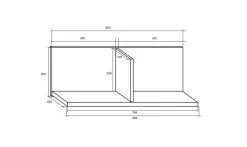 Meblocross Hylly Kitty 09, Tammi / Valkoinen -Olohuoneen kalusteet myymälä hylly kitty 09 tammi valkoinen 564db hinta reference