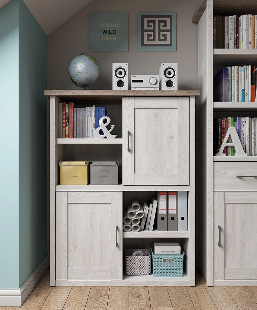 Black Red White Hylly Luca JuZi 2D, Harmaa 5 Black Red White Hylly Luca JuZi 2D, Harmaa - Image 5