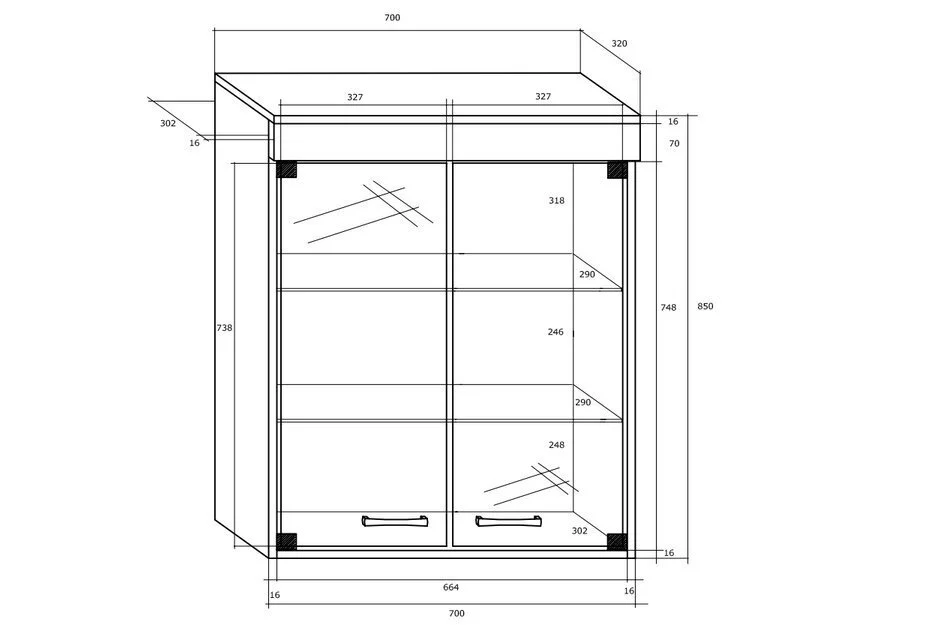 Meblocross Hylly Max 06, Ruskea. 2 Meblocross Hylly Max 06, Ruskea. - Image 2