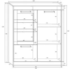 Meblocross Hylly Maximus N2DW, Tammi / Valkoinen. 5 Meblocross Hylly Maximus N2DW, Tammi / Valkoinen. -Olohuoneen kalusteet myymälä hylly maximus n2dw tammi valkoinen b568b netistai reference