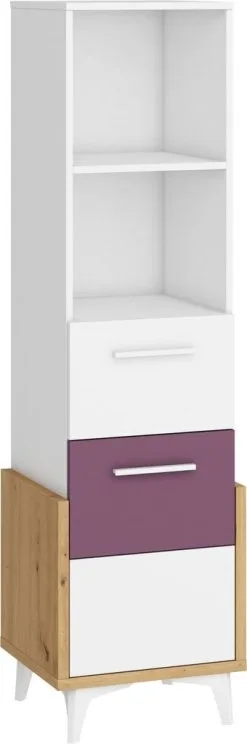 Hylly Meblocross Hey 13, Valkoinen/violetti