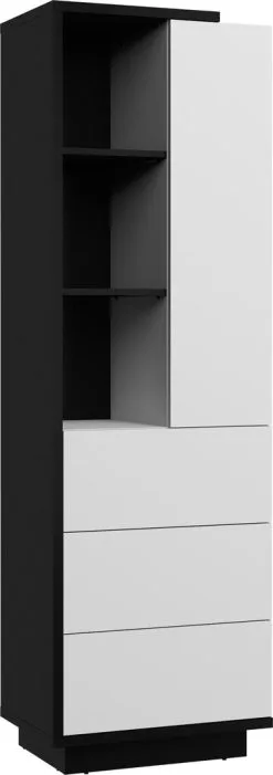 Hylly Meblocross Hybrid Hyb-19 2D1S, Musta/valkoinen