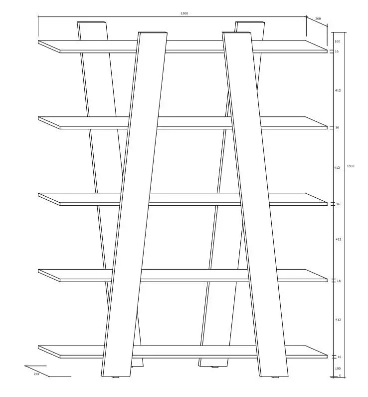 Hylly Meblocross Via 150, Tammi 3 Hylly Meblocross Via 150, Tammi - Image 3