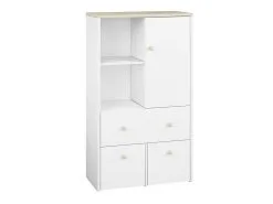 Hylly ML Meble Elmo 08, Valkoinen/ruskea