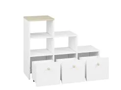 Hylly ML Meble Elmo 12, Valkoinen / Ruskea -Olohuoneen kalusteet myymälä hylly ml meble elmo 12 valkoinen ruskea ceac5 palaute reference