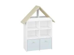 Hylly ML Meble Elmo 13, Valkoinen/ruskea -Olohuoneen kalusteet myymälä hylly ml meble elmo 13 valkoinenruskea eb1db hinta reference