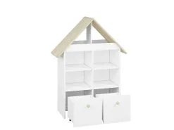 Hylly ML Meble Elmo 13, Valkoinen/ruskea -Olohuoneen kalusteet myymälä hylly ml meble elmo 13 valkoinenruskea efee9 palaute reference