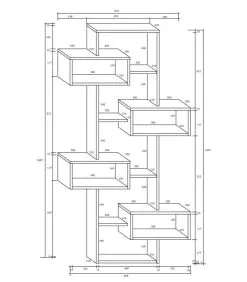 Meblocross Hylly Rio, Tammi. 5 Meblocross Hylly Rio, Tammi. -Olohuoneen kalusteet myymälä hylly rio tammi be348 netistai reference
