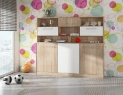 Meblocross Hylly Sänkyyn Roger, Tammi / Valkoinen. -Olohuoneen kalusteet myymälä hylly sankyyn roger tammi valkoinen 811fb netistai reference