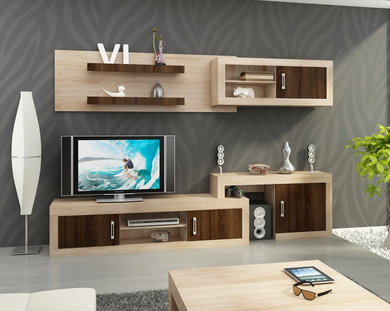 Meblocross Hylly Verin 1DP, Tumma Ja Vaalea Tammi 3 Meblocross Hylly Verin 1DP, Tumma Ja Vaalea Tammi - Image 3