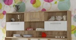 Meblocross Hyllykkö Sänkyyn Roger, Tammi / Valkoinen