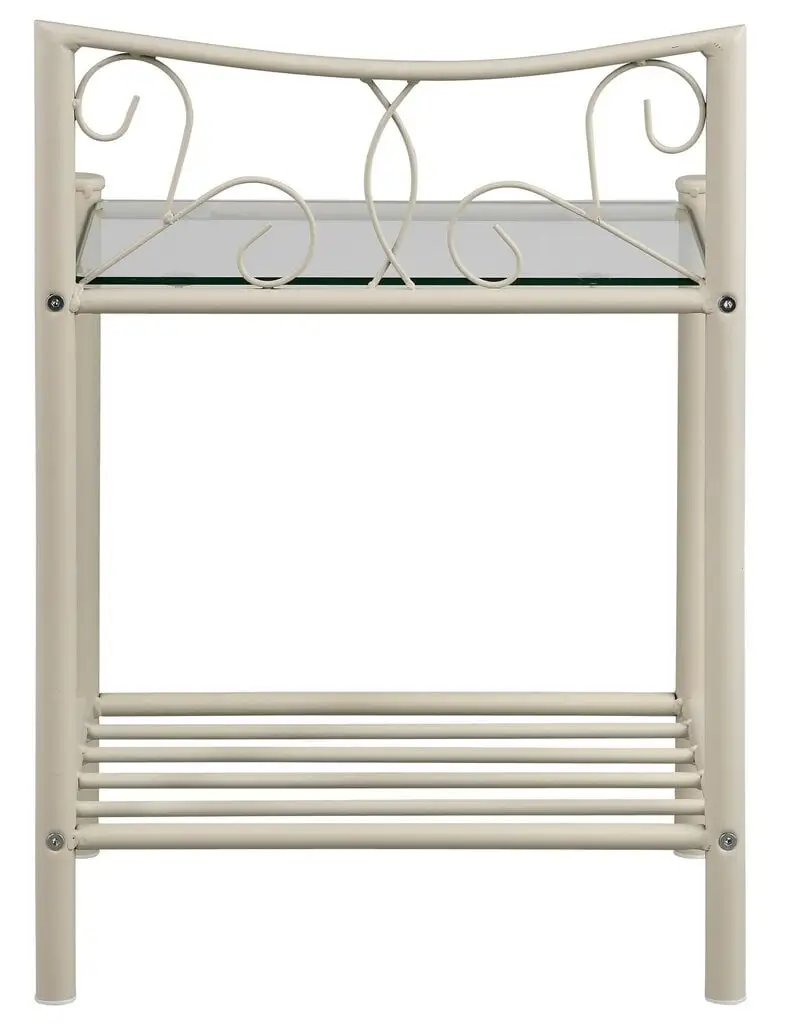 Notio Living Isabelle Yöpöytä, Valkoinen 3 Notio Living Isabelle Yöpöytä, Valkoinen - Image 3