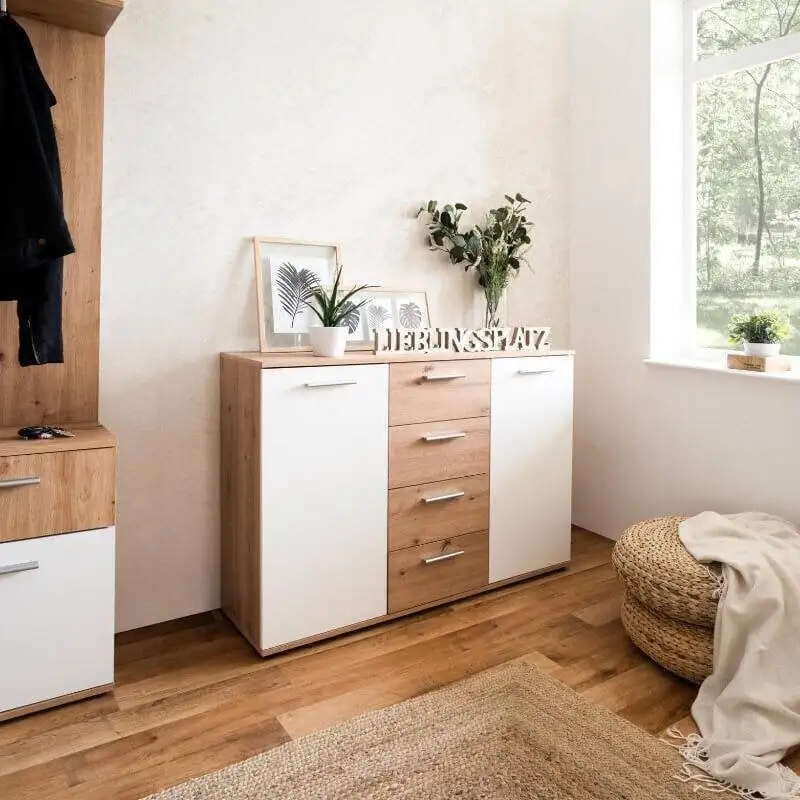 Aatrium Jacky 2 2827 -lipasto 2U4S Valkoinen/artisaanitammi 4 Aatrium Jacky 2 2827 -lipasto 2U4S Valkoinen/artisaanitammi - Image 4