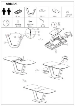 Jatkettava Pöytä Signal Meble Armani, Valkoinen -Olohuoneen kalusteet myymälä jatkettava poyta signal meble armani valkoinen 6c866 hinta reference