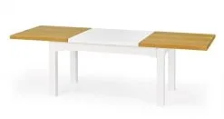 Halmar Jatkettava Ruokapöytä Leonardo, Valkoinen/tammi -Olohuoneen kalusteet myymälä jatkettava ruokapoyta leonardo valkoinentammi 5cc16 netistai reference