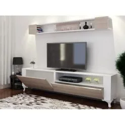 Kaapisto Kalune Design Melis, Valkoinen/ruskea -Olohuoneen kalusteet myymälä kaapisto kalune design melis valkoinenruskea 8d62c netistai reference